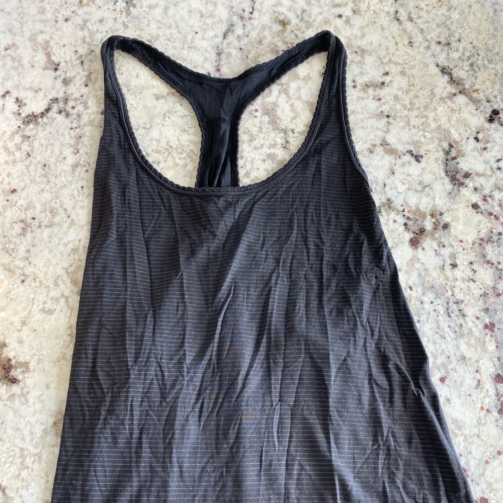 SALE lululemon striped black tank